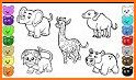Coloring pages for children: animals related image