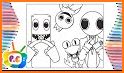 Rainbow Friends Coloring Book related image