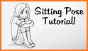 Anime Girl Pose Sitting related image