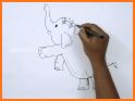 Elephant Drawings theme hand drawn related image