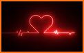 Neon Red Heartbeat 2 Keyboard Background related image