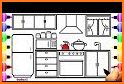 Kitchen Glitter Coloring Book - Kids Drawing Pages related image