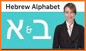 Hebrew alphabet writing related image