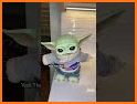 Best Baby Yoda Stickers - Selfie with Mandalorian related image