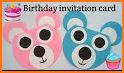 Kids birthday invitation card related image