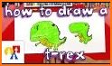 How to draw dinosaurs. Step by step lessons related image