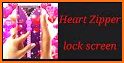 Heart zipper lock screen related image