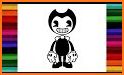 Coloring bendy by number related image