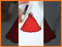 Glitter Dresses Coloring Book and Drawing pages related image