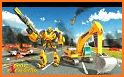 Excavator Robot Transforming Games-Snow Excavator related image