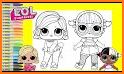 Coloring book Dolls. Glamour Colors related image