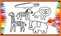 Animal Coloring Pages: Paint and Draw In Savannah related image