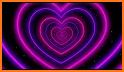Sparkle Neon Heart Keyboard Background related image