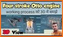 Four-stroke Otto engine educational VR 3D related image