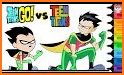 coloring Teen book titans guys related image