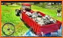 Tractor Driving Offroad: Trolley Transport Cargo related image