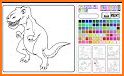 Dinosaurs Puzzle Coloring Pages Game for Kids related image