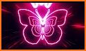 Neon Butterfly Girl Keyboard Background related image