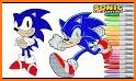coloring sonic related image