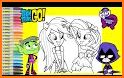 Teen Coloring Book Titans Go related image