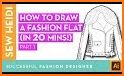 Fashion Design Drawing - Flat Sketch related image