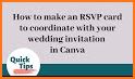 Wedding card invitation maker : greeting card rsvp related image