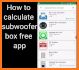 Subwoofer Box Calculator and Diagrams related image
