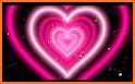 Neon Pink Heartbeat Keyboard Background related image