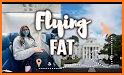 Flying fat man related image