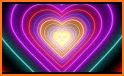 Neon Rainbow Heart Keyboard Background related image