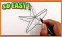 How to draw sea star related image