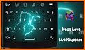 Neon Sparkle Heart Keyboard Theme related image