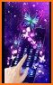 Neon Butterfly Lotus Glitter Theme related image