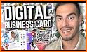 Business card: design, qr contact and share related image