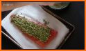 Salmon with olive pistachio tapenade and tomatoes related image