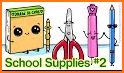 How To Draw Cute School Supplies related image