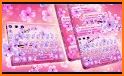 Pink Love Rose Glitter Keyboard Theme related image