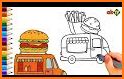 Food Coloring Pages- Food Truck related image