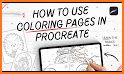 Pro Create drawing Colorizing related image