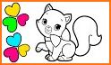 Glitter Cute Kitty Cats Coloring Game For Kids related image
