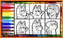 Coloring book bluey‏ related image