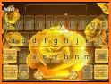 Luxury Golden Diamond Flower Keyboard related image