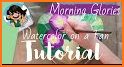 Summer Wallpaper Watercolor Morning Glories Theme related image