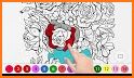 Mandala coloring - Color by number pixel art related image
