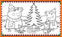 Kids coloring book christmas related image