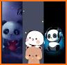 Lovely Cute Panda Keyboard Background related image