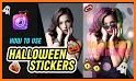 halloween stickers face photo editor 2018 related image