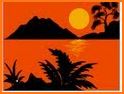 Palm Tree Sunset Keyboard Background related image