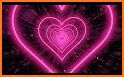 Neon Heart Balloons Keyboard Background related image