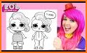 Coloring Doll Lol and Princess Little related image